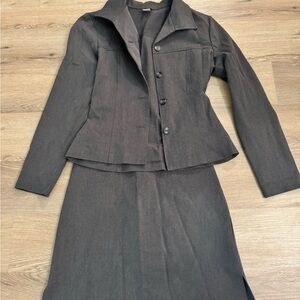 Studio One Gray Midi Pencil Skirt for Work